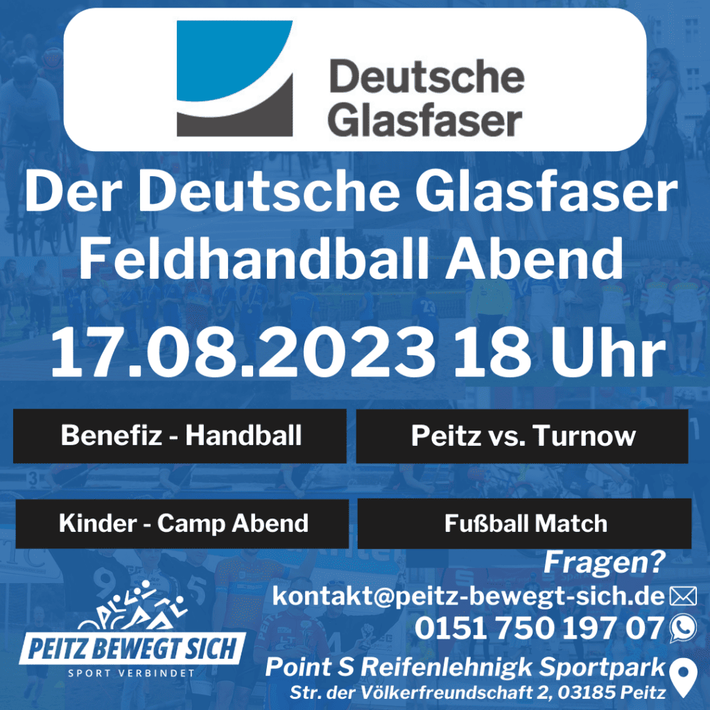 Peitz bewegt sich Deutsche Glasfaser Feldhandball Abend 2023