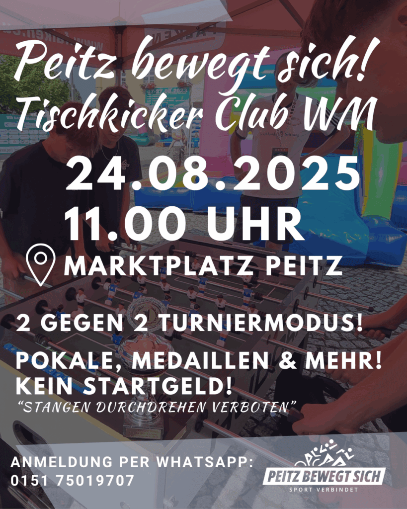 Peitz bewegt sich Programm 2025 - Tischkicker