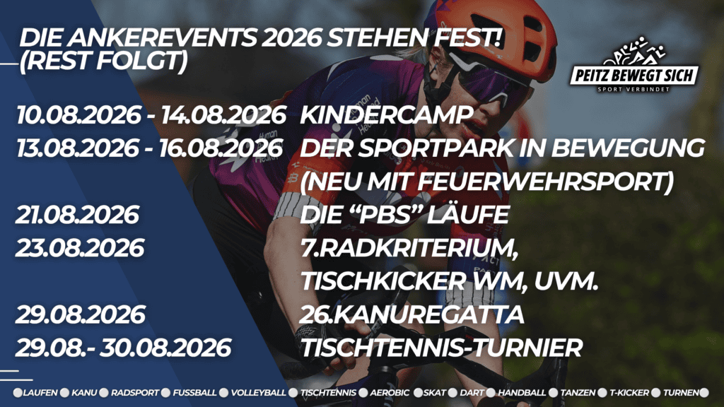 Peitz bewegt sich 2026 Eventübersicht