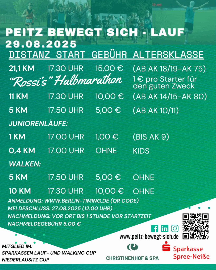 Peitz bewegt sich Programm 2025 - Lauf