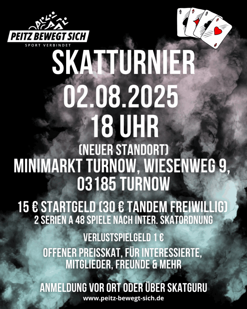 Peitz bewegt sich Programm 2025 - Skat